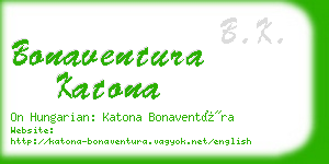 bonaventura katona business card